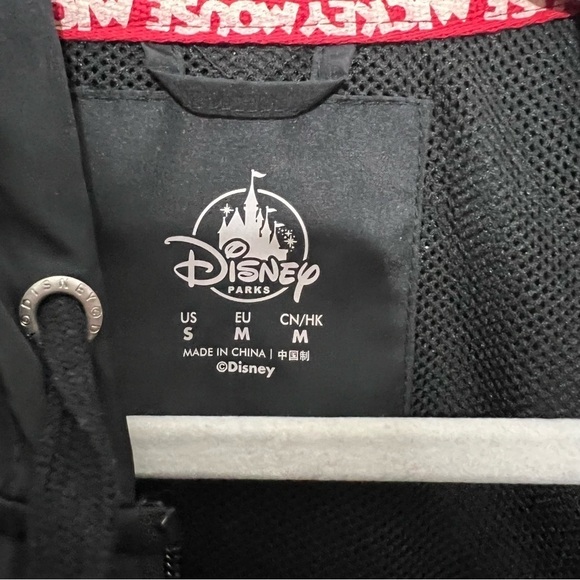 Disney Parks Mickey Mouse Black Zip Up Hooded Windbreaker Men’s S - Picture 9 of 9